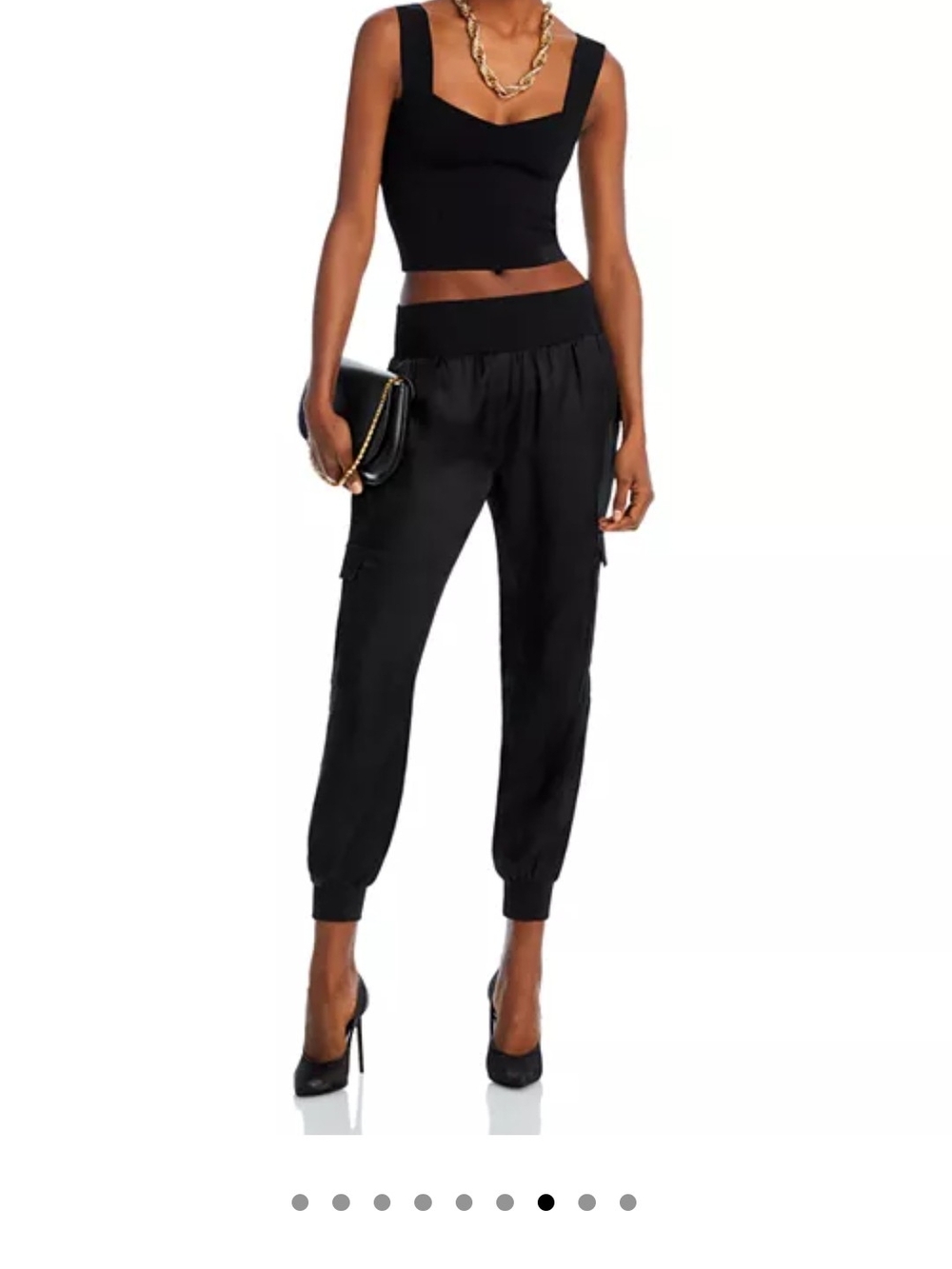 Cliq à Sept Black High-Waist Cargo Jogger Pants - Women